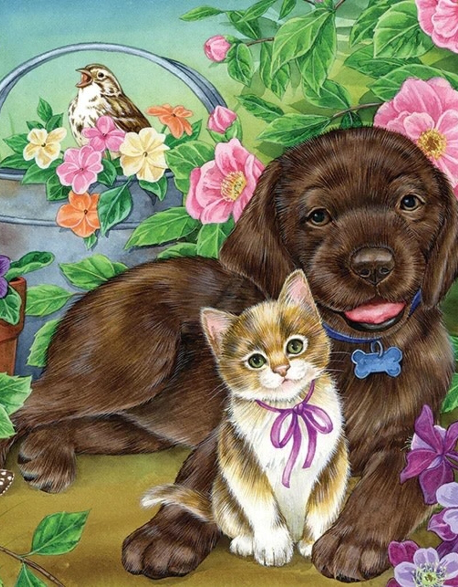 Cobble Hill Calico and Chocolate (Tray) 35pc CH58916