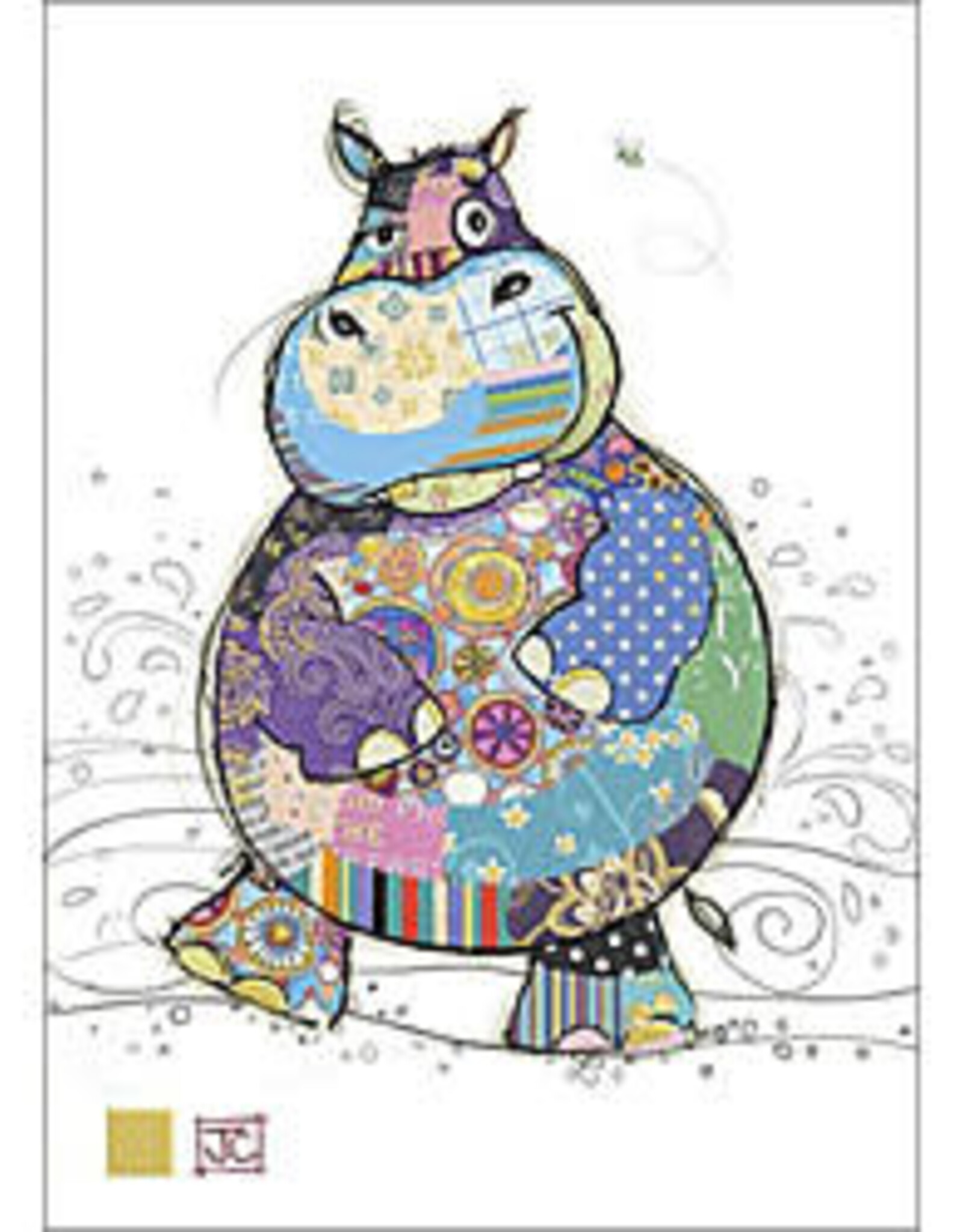 Incognito KOOKS - HARRY HIPPO - BLANK (5" X 7")
