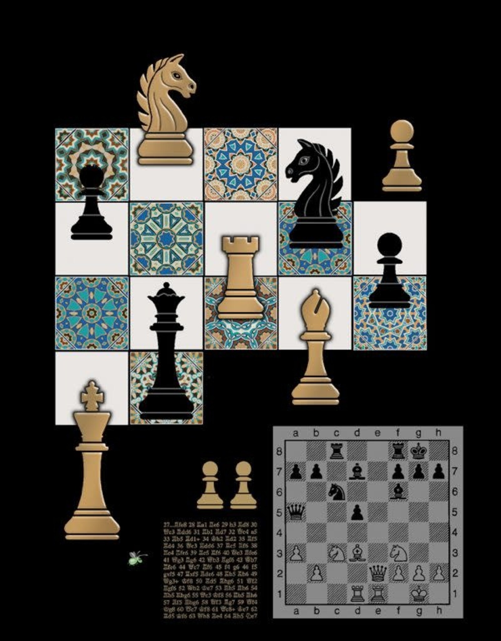 Bug Art Jewels Card - Blank - Chess 5” x 7”
