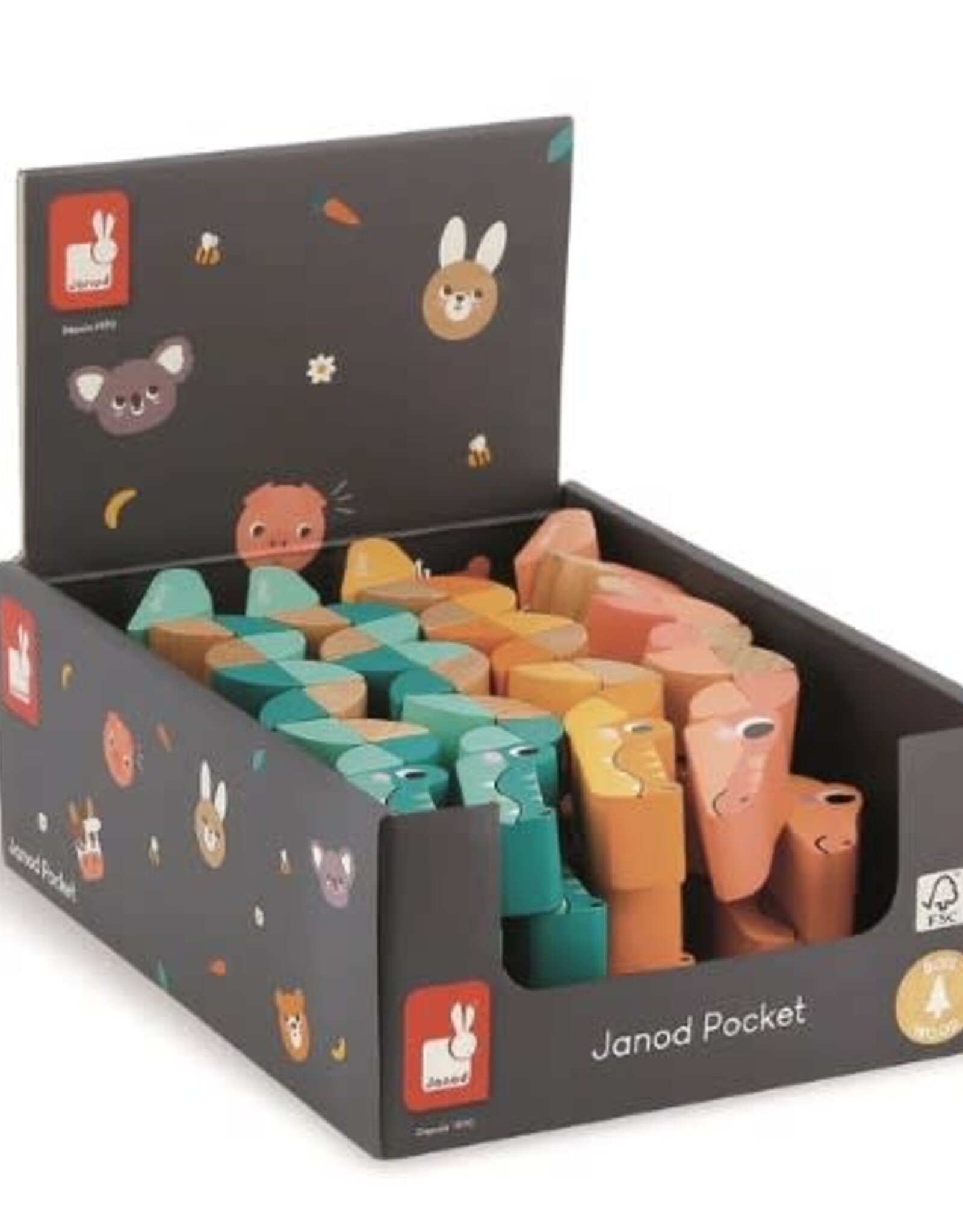 Janod JANOD POCKET - ARTICULATED SNAKE AND CROCODILE