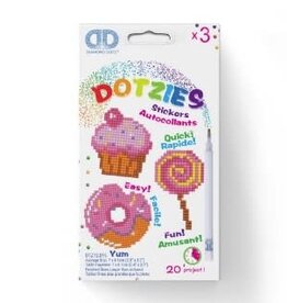 Diamond Dotz Dotzies Stickers Yum 18x10 - 3pk