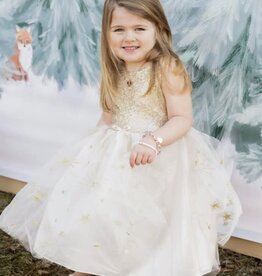 Great Pretenders Golden Glam Party Dress, Size 5-6