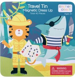 Stephen Joseph TRAVEL TIN MAGNETIC DRESS UP SHARK AND TIGER