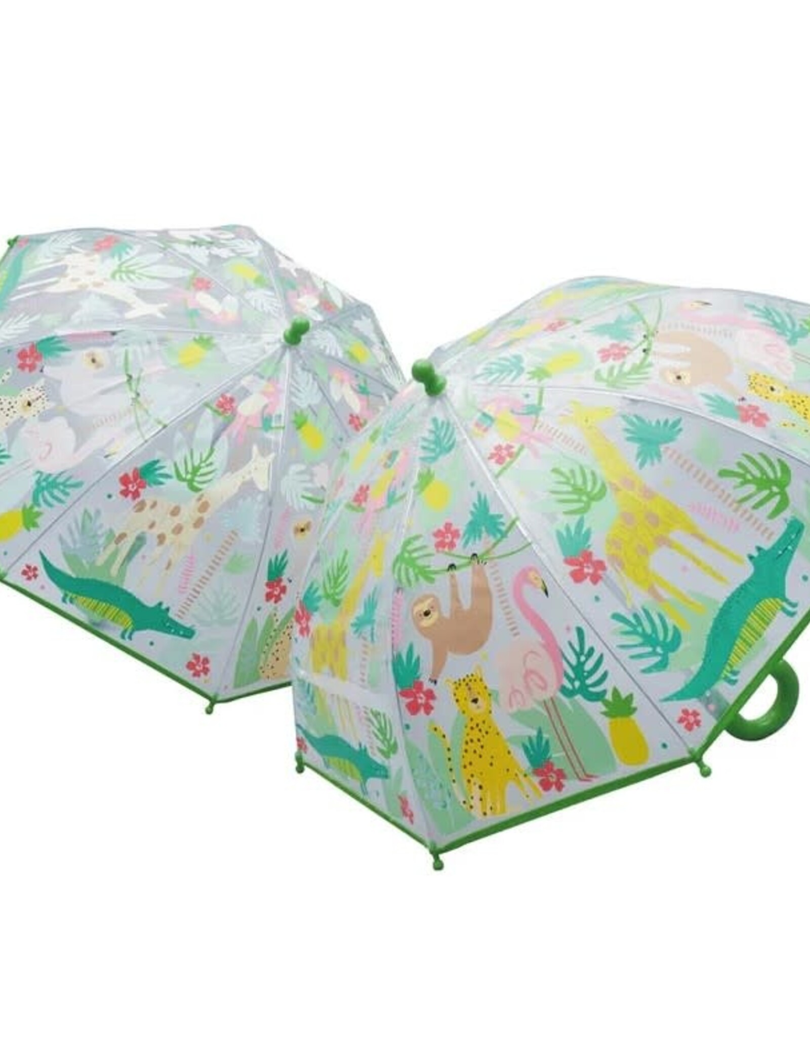 Floss & Rock Jungle Transparent Colour Changing Umbrella