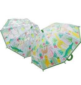 Floss & Rock Jungle Transparent Colour Changing Umbrella