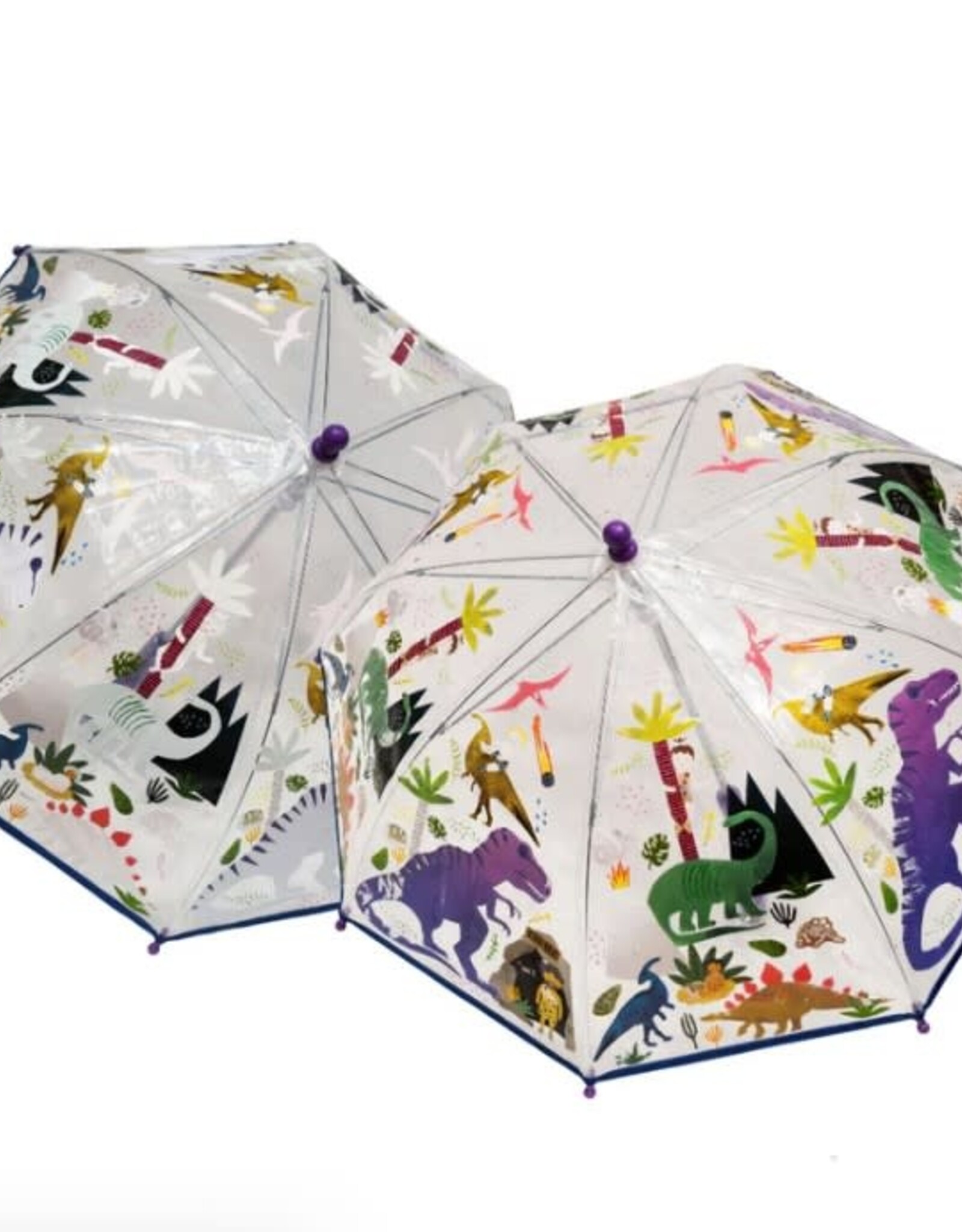 Floss & Rock Dino Transparent Colour Changing Umbrella