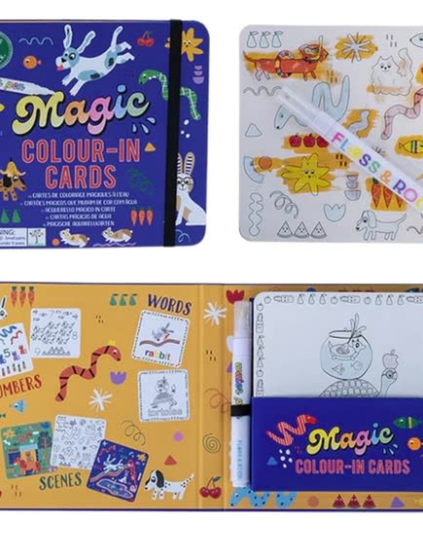 Floss & Rock Magic Colour-in Cards - Pets