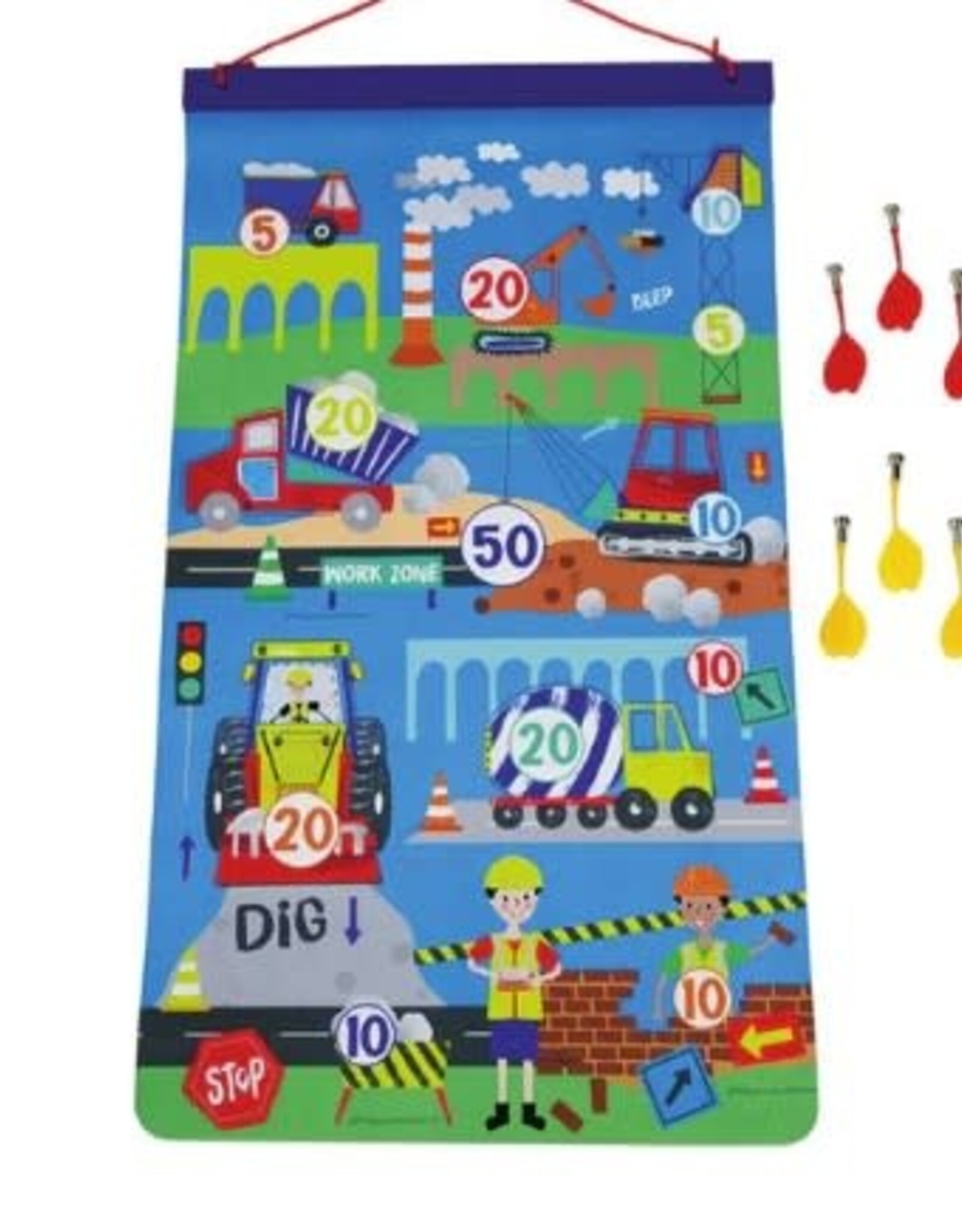 Floss & Rock CONSTRUCTION MAGNETIC DARTS BOARD