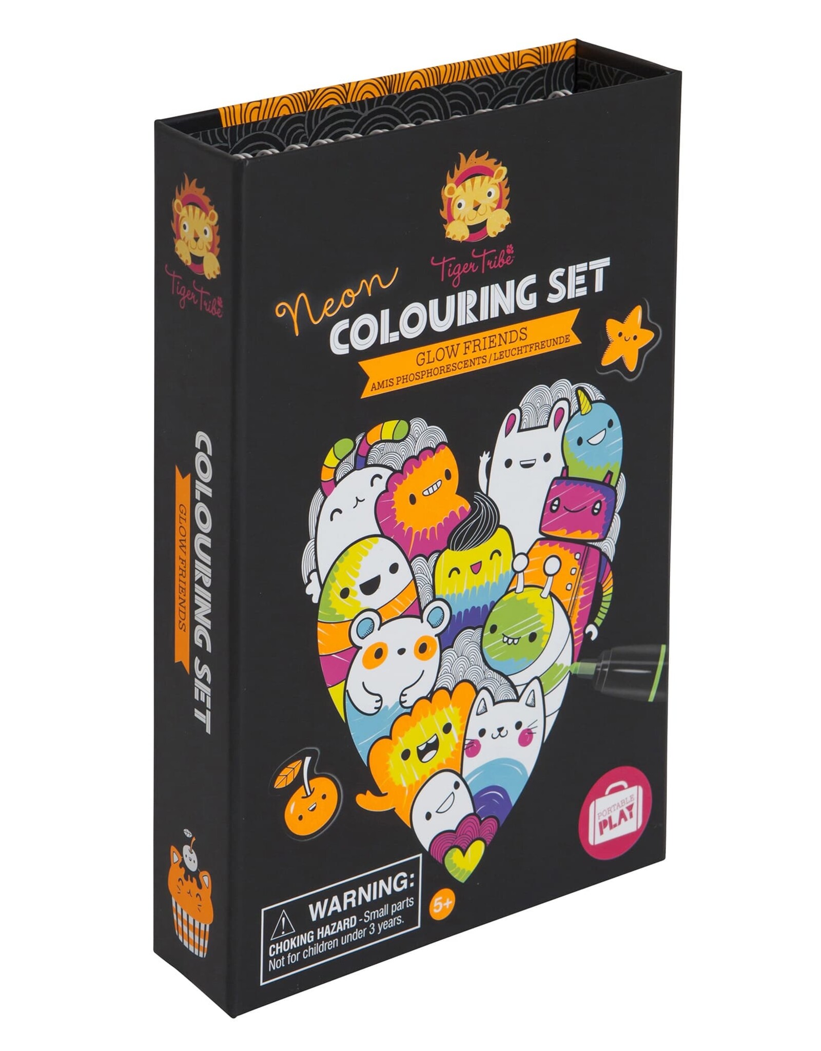 Tiger Tribe Neon Colouring Set - Glow Friends