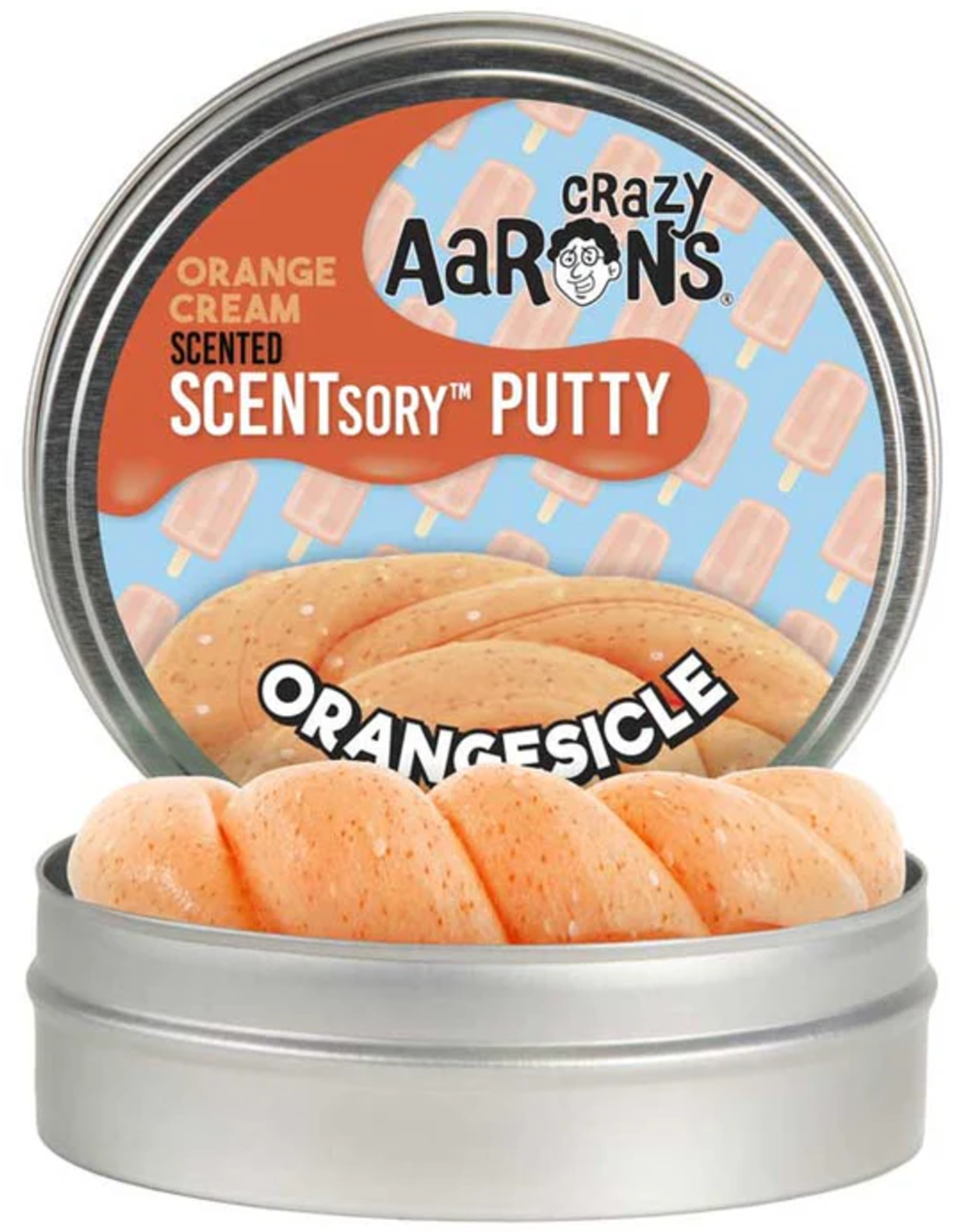 Crazy Aaron's Thinking Putty 2.75" MINI TIN - SCENTSORY - ORANGESICLE