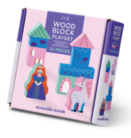 Crocodile Creek Build & Play Mini Wood Blocks/Princess Palace