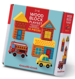 Crocodile Creek Build & Play Mini Wood Blocks/Busy City