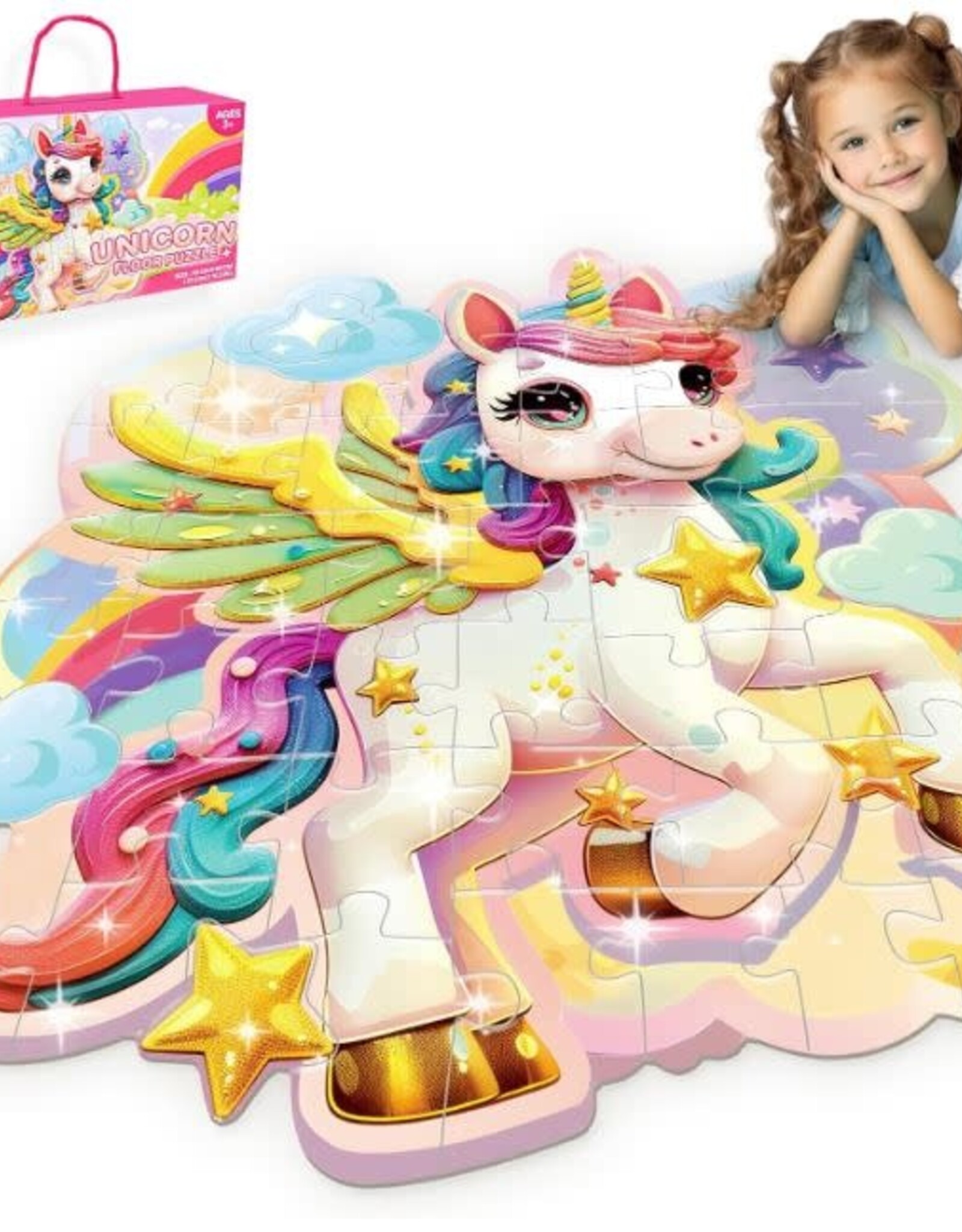 Crocodile Creek 48 Pc Jumbo Puzzle/Unicorn