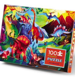 Crocodile Creek 100 Pc Holographic Puzzle/Dinosaur World