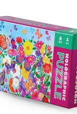 Crocodile Creek Holographic Foil Puzzle 50 Pc/Butterﬂies