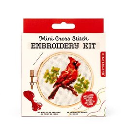 Kikkerland Cardinal MiniCross Stitch Embrodery