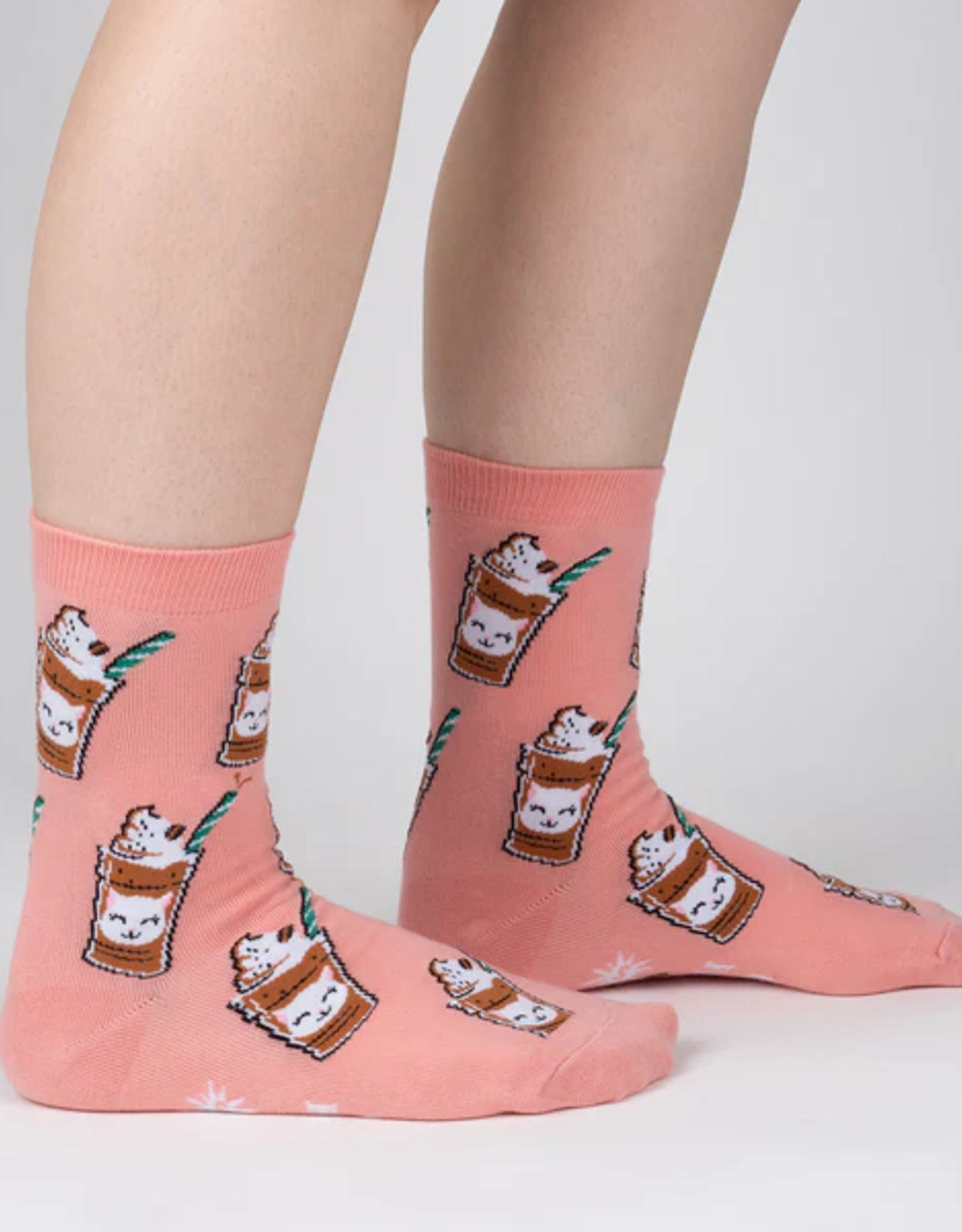 Sock It To Me Women's Crew - Cat-puccino