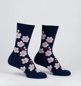 Sock It To Me Women's Crew - Cherry Blossoms