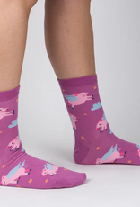 Sock It To Me Women's Crew - When Pigs Fly