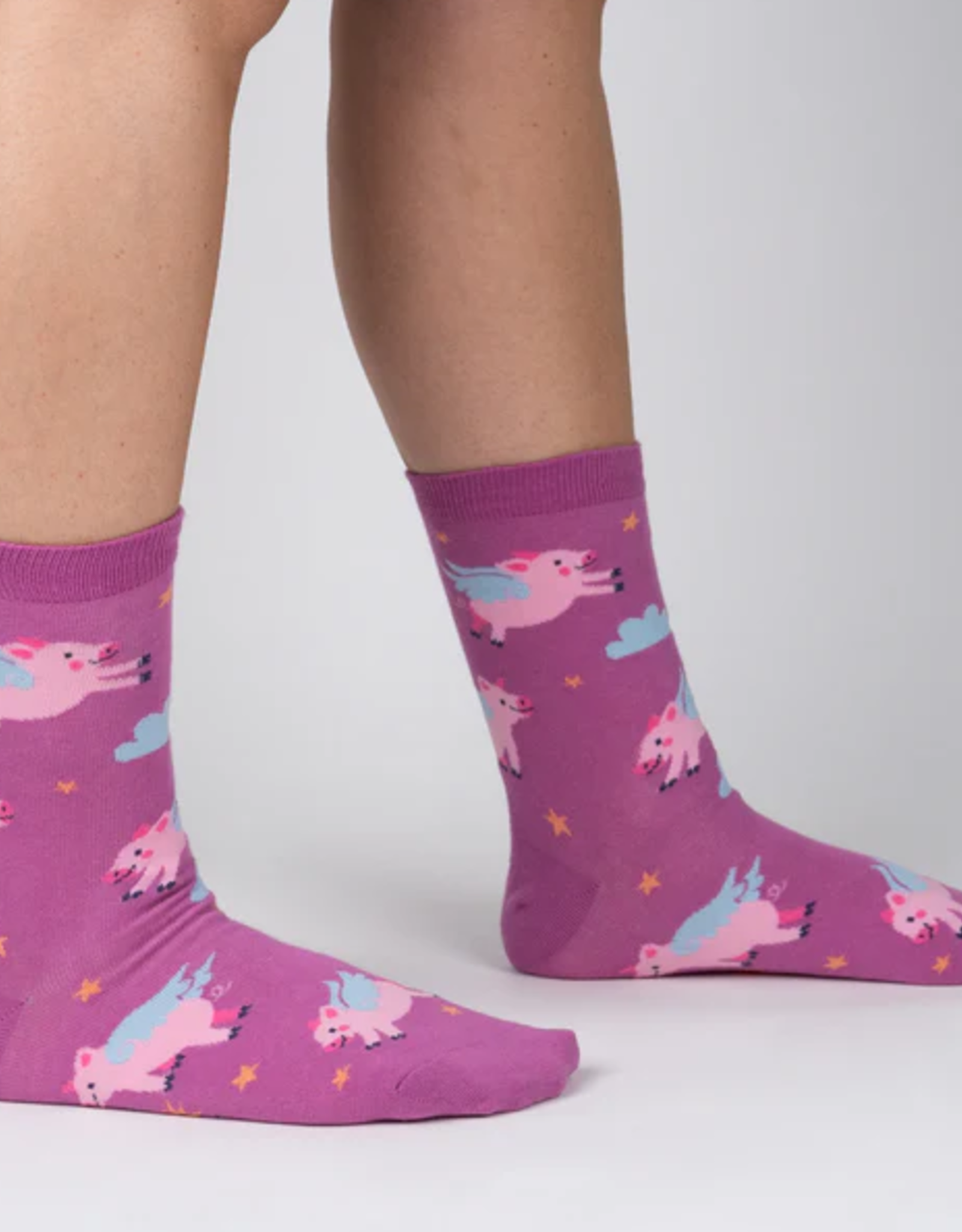 Sock It To Me Women's Crew - When Pigs Fly