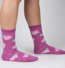 Sock It To Me Women's Crew - When Pigs Fly