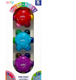 OOLY SOON-Color Burst - Grip Crayons (Set of  3/18 Classic Colors)