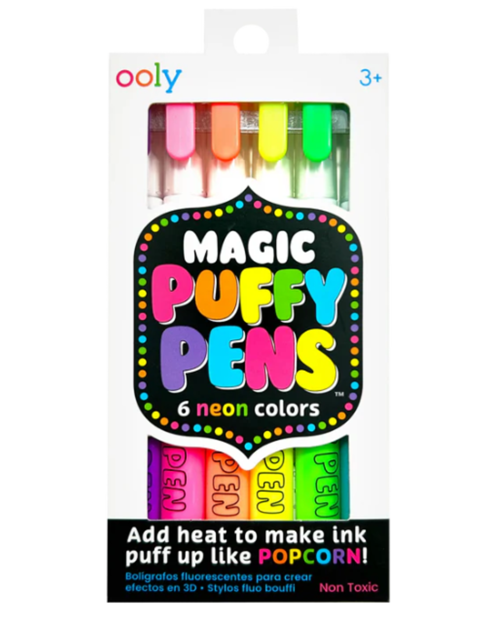 OOLY Magic Puffy Pens - Neon (Set of 6)