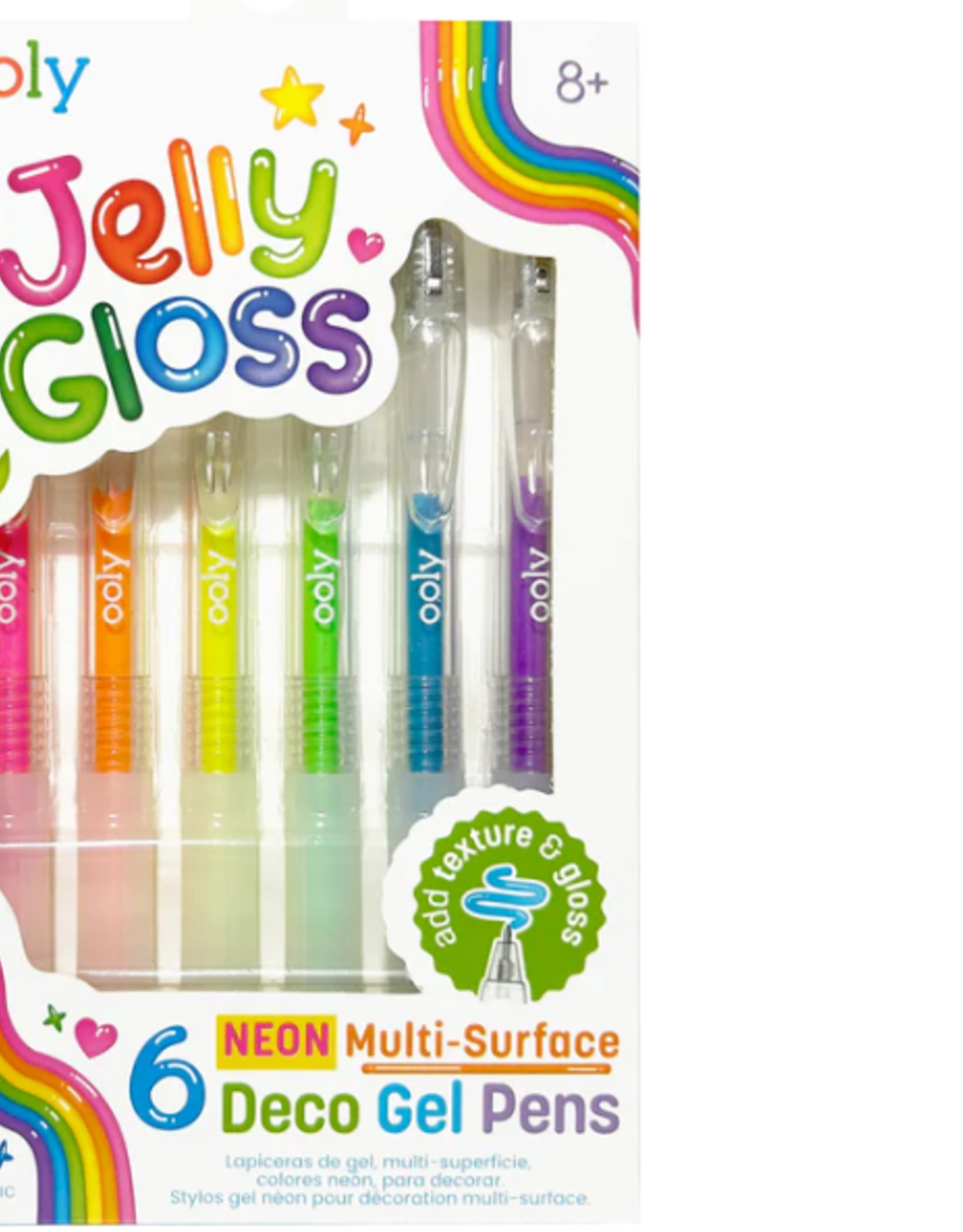 OOLY SOON-Jelly Gloss - Neon Multi-Surface Deco. Gel Pens (Set of 6)