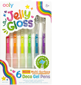 OOLY SOON-Jelly Gloss - Neon Multi-Surface Deco. Gel Pens (Set of 6)