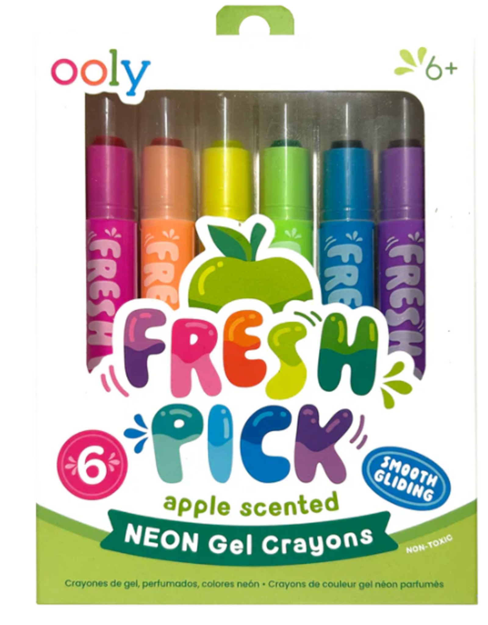 OOLY SOON-Fresh Pick - Apple Scented Gel Crayons (set of 6)