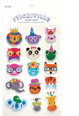 OOLY Stickiville - Standard Stickers - Party Animals (1 Sheet)