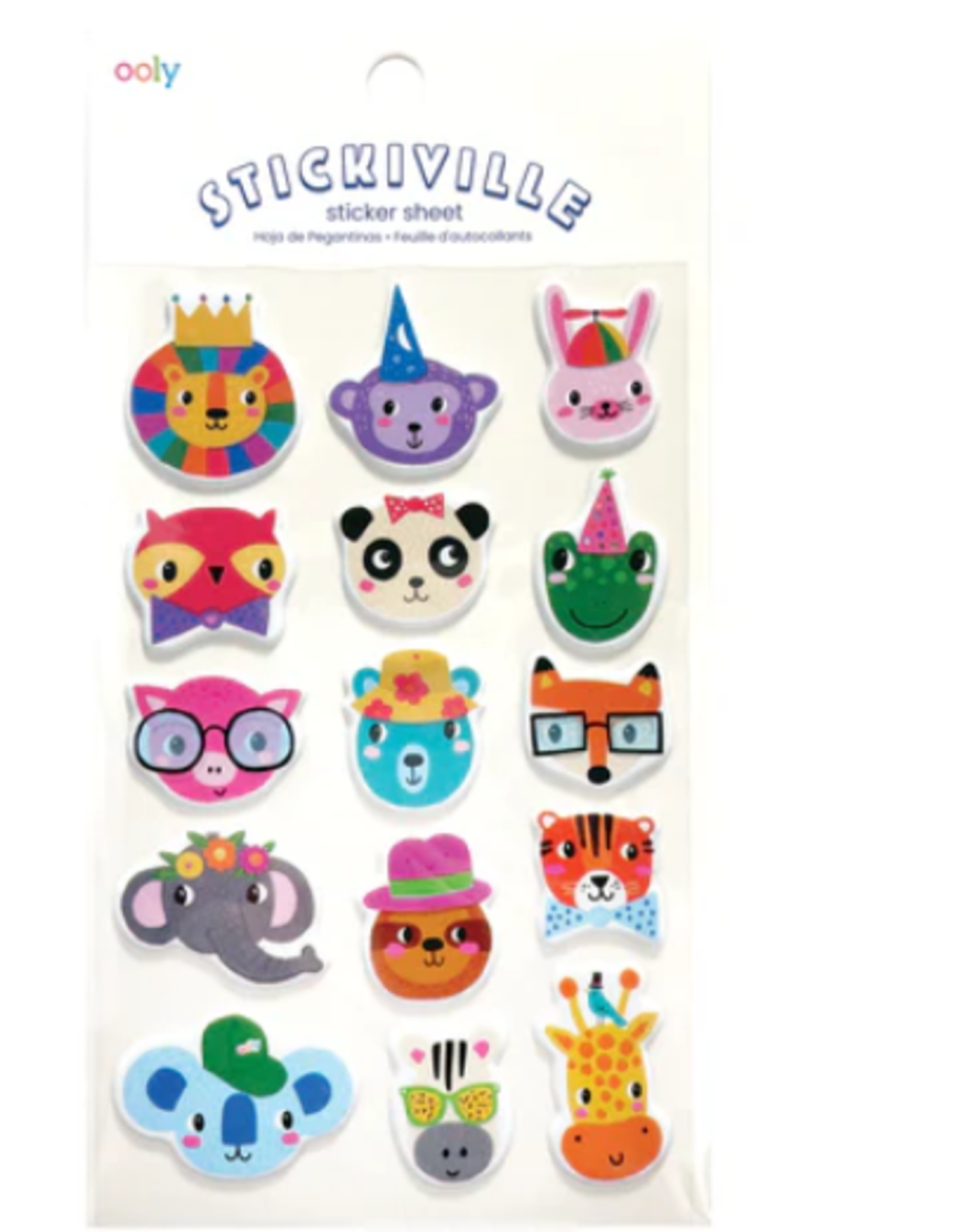 OOLY Stickiville - Standard Stickers - Party Animals (1 Sheet)