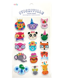 OOLY Stickiville - Standard Stickers - Party Animals (1 Sheet)