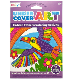 OOLY Undercover Art - Hidden Pattern Coloring Activity - Dino. Tales (12 PC Set)
