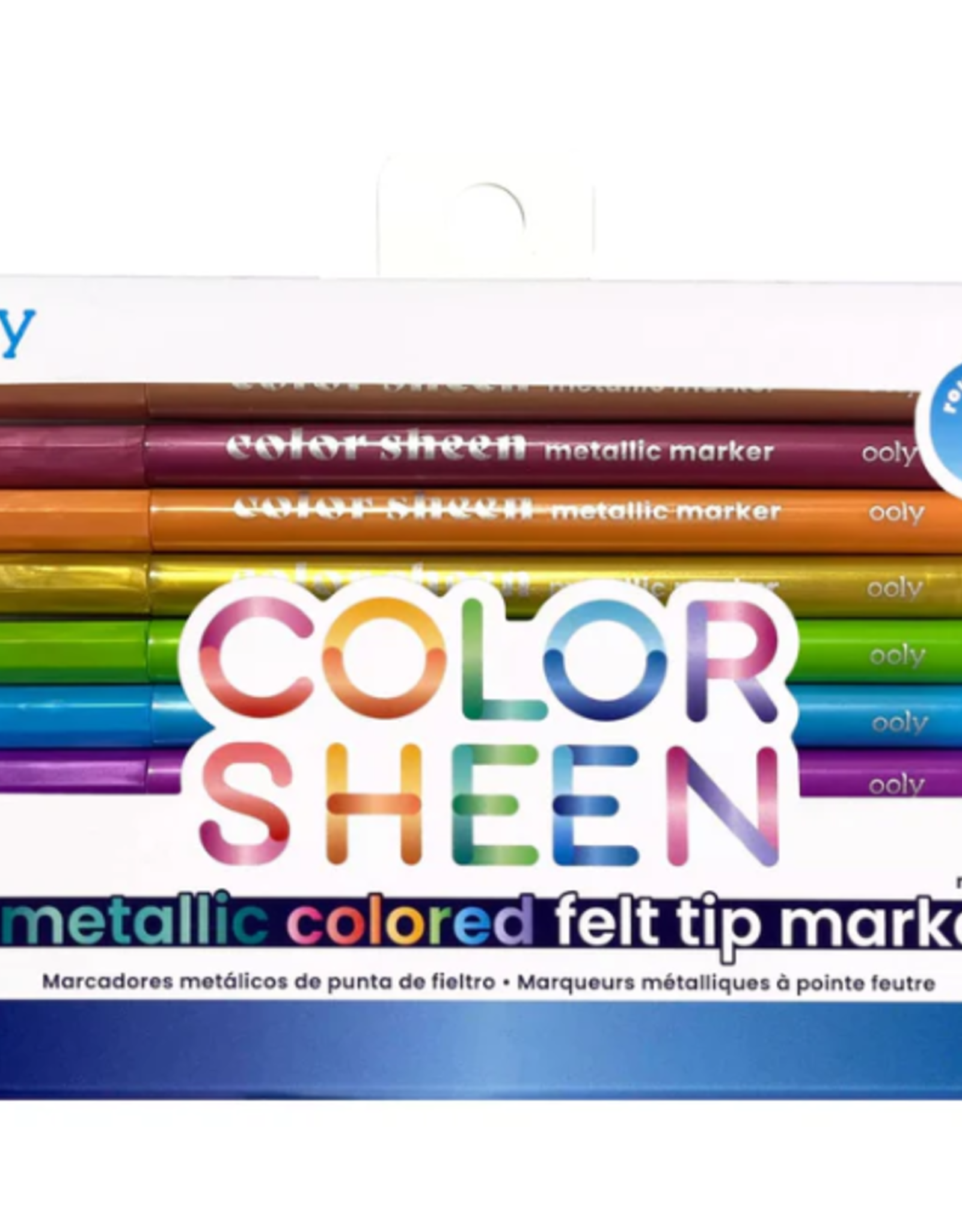 OOLY Color Sheen - Metallic Colored Felt Tip Markers (Set of 12)