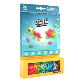 Plus Plus PUZZLE BY NUMBER - ACTIVITY PAD - OCEAN - 125pcs