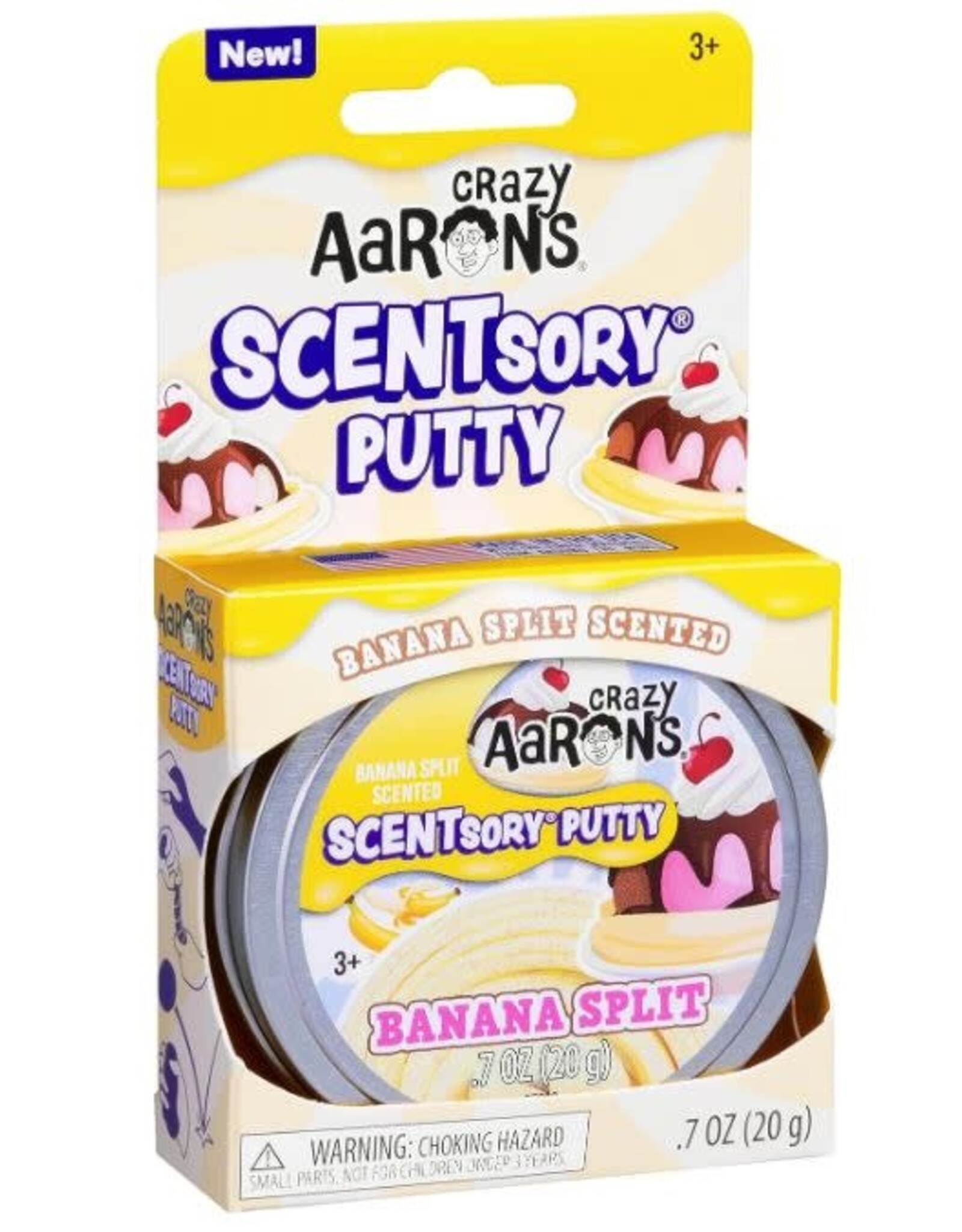 Crazy Aarons's Thinking Putty SCENTSORY® PUTTY - BANANA SPLIT