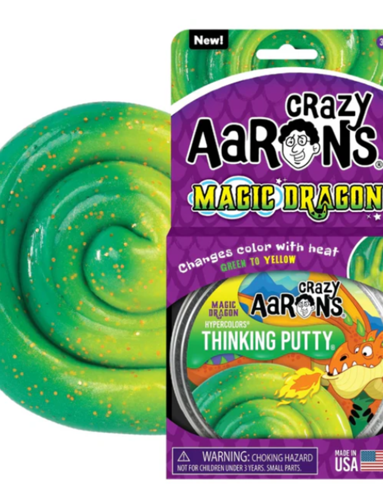 Crazy Aaron's Thinking Putty 4" THINKING PUTTY - MAGIC DRAGON