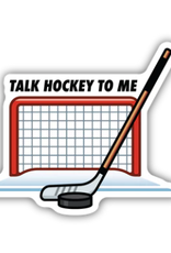 Stickers NW TALK HOCKEY TO ME STICK AND GOAL STICKER