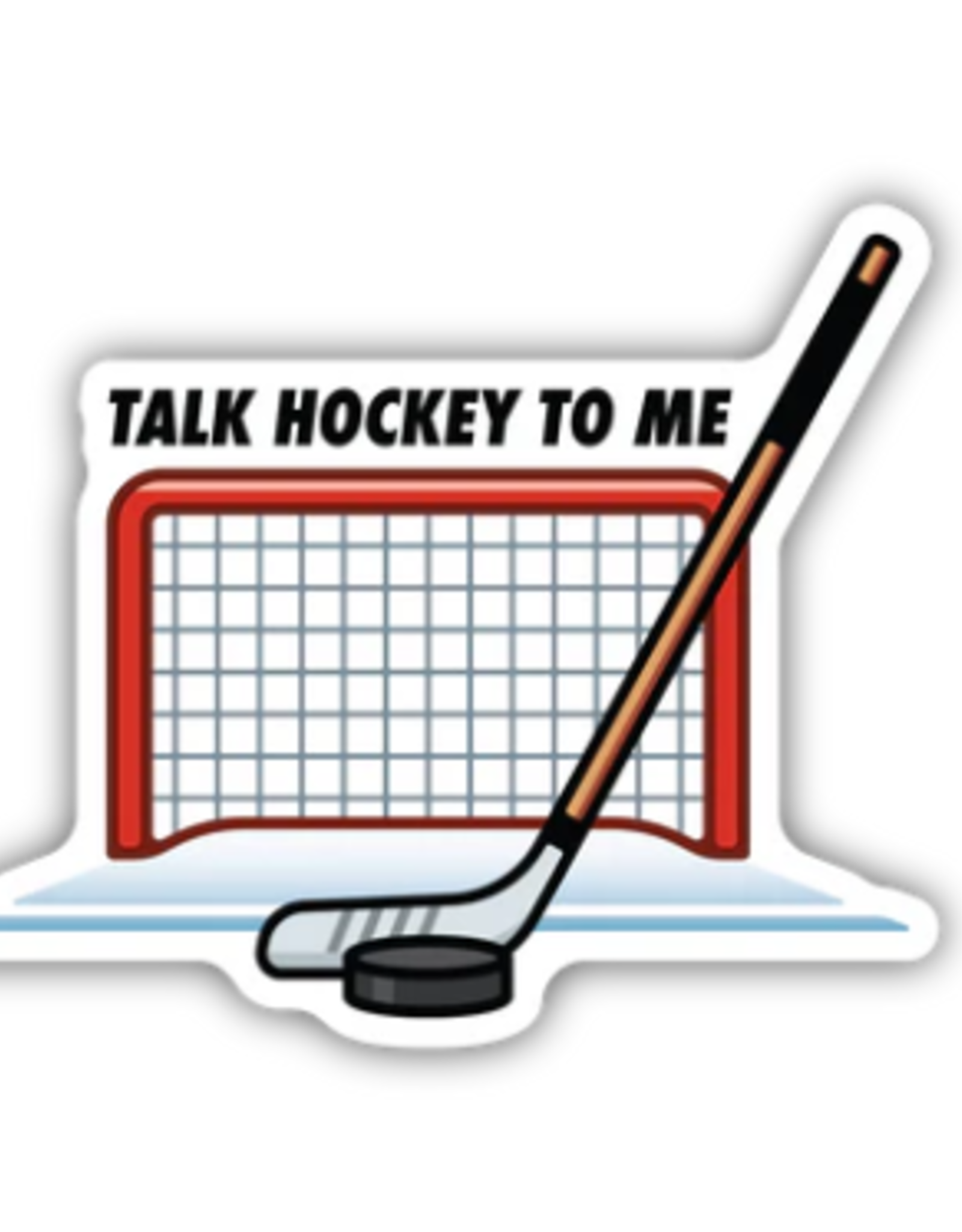 Stickers NW TALK HOCKEY TO ME STICK AND GOAL STICKER