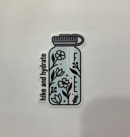 Stickers NW HIKE AND HYDRATE FLORAL BOTTLE STICKER