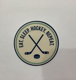 Stickers NW CROSSED STICKS HOCKEY BADGE STICKER