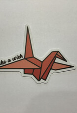 Stickers NW MAKE A WISH ORIGAMI CRANE STICKER