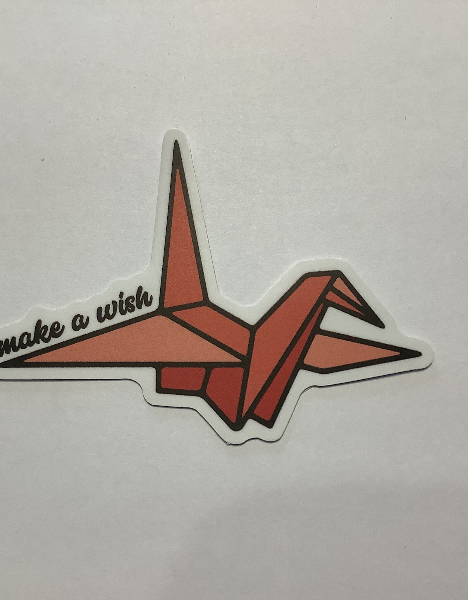 Stickers NW MAKE A WISH ORIGAMI CRANE STICKER