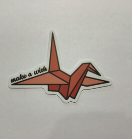 Stickers NW MAKE A WISH ORIGAMI CRANE STICKER