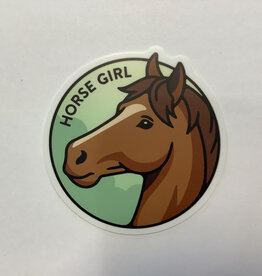 Stickers NW HORSE GIRL HORSE HEAD CIRCLE STICKER