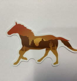 Stickers NW DESERT SCENE HORSE  STICKER