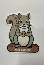 Stickers NW OH LOOK SQUIRREL ON LOG STICKER