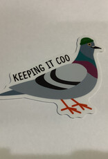 Stickers NW KEEPING IT COO PIGEON WITH BEANIE STICKER