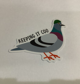Stickers NW KEEPING IT COO PIGEON WITH BEANIE STICKER
